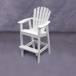 Seaside Casual Shellback Adirondack Bar Chair – Poly Outdoor Bar Stool