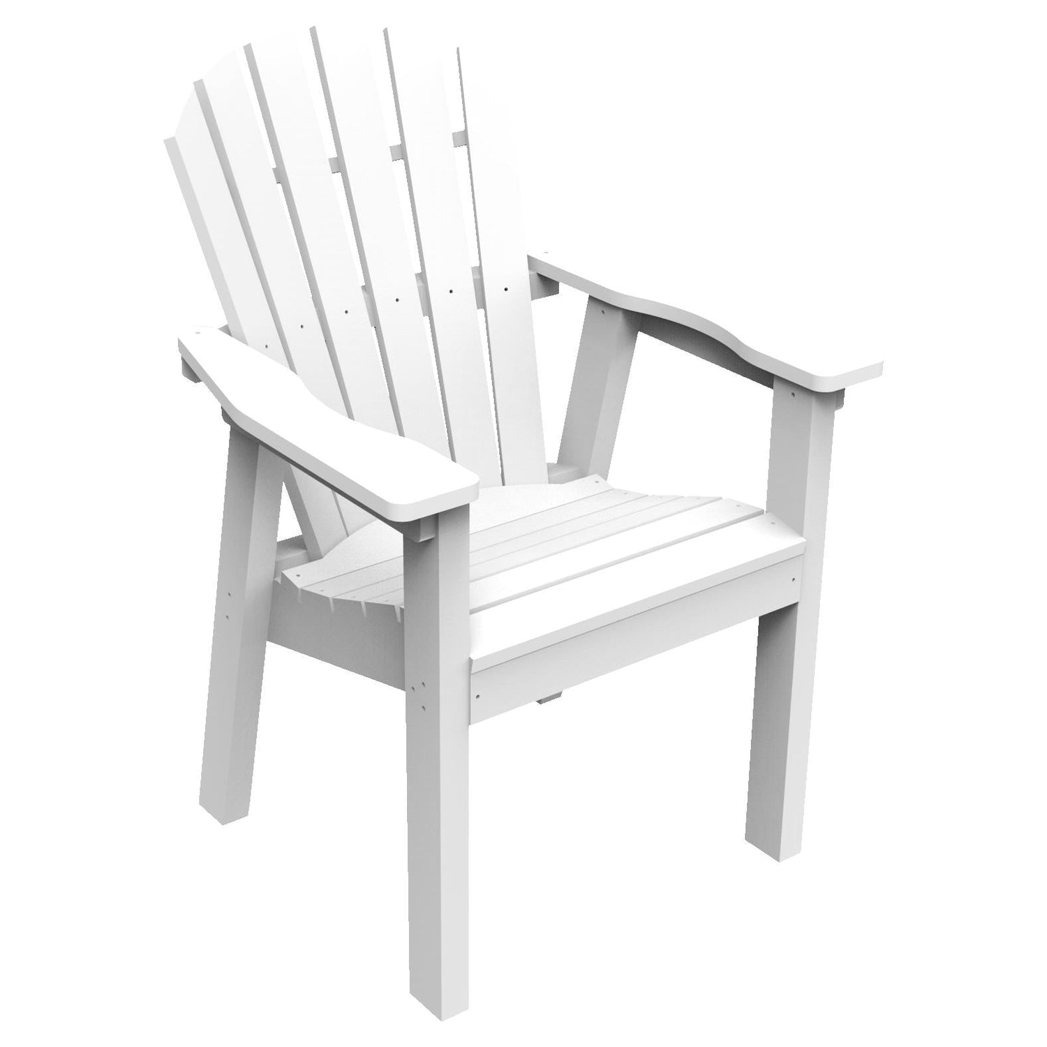 Seaside Casual Adirondack Shellback DIning Chair -- Poly Outdoor Dining Furniture