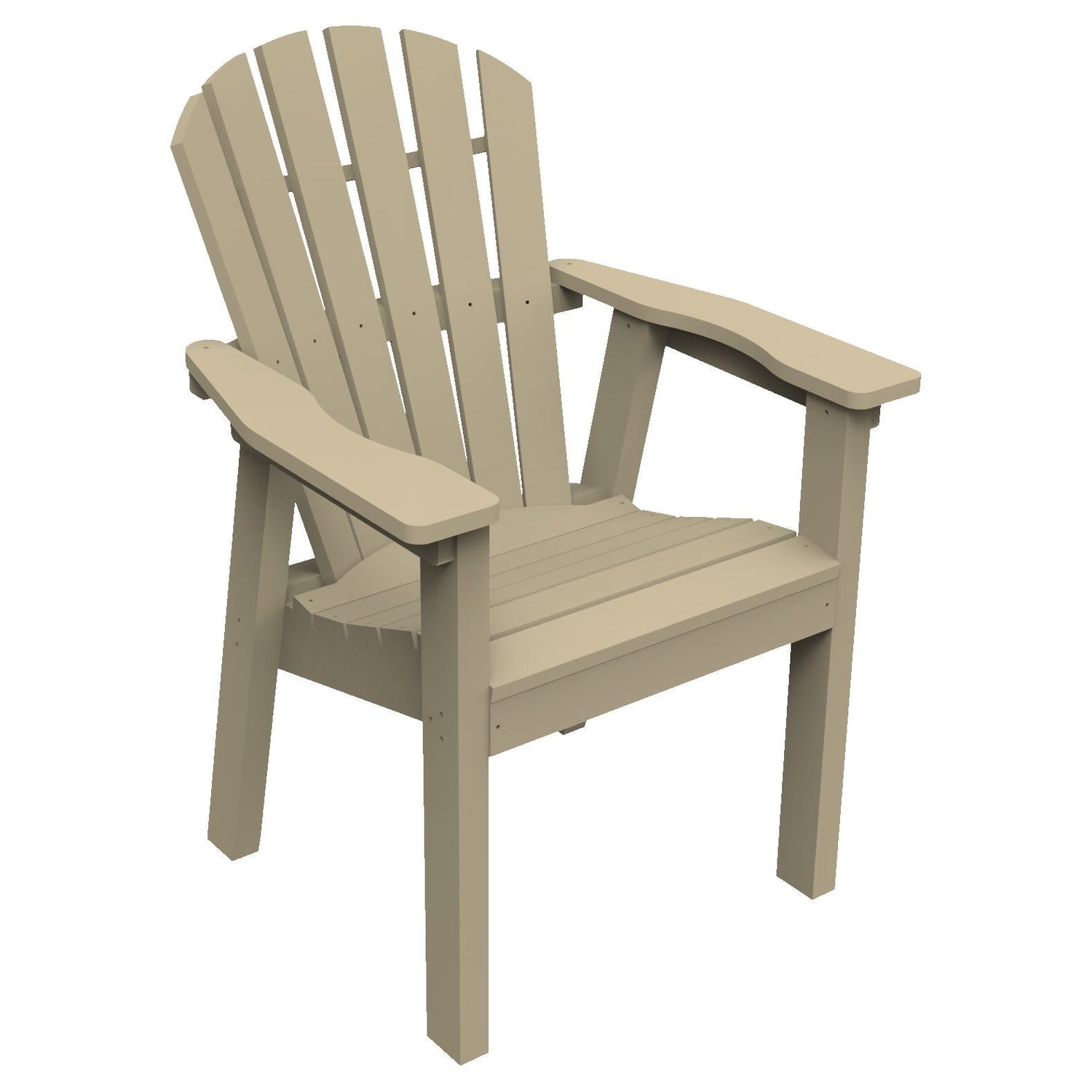 Seaside Casual Adirondack Shellback DIning Chair -- Poly Outdoor Dining Furniture