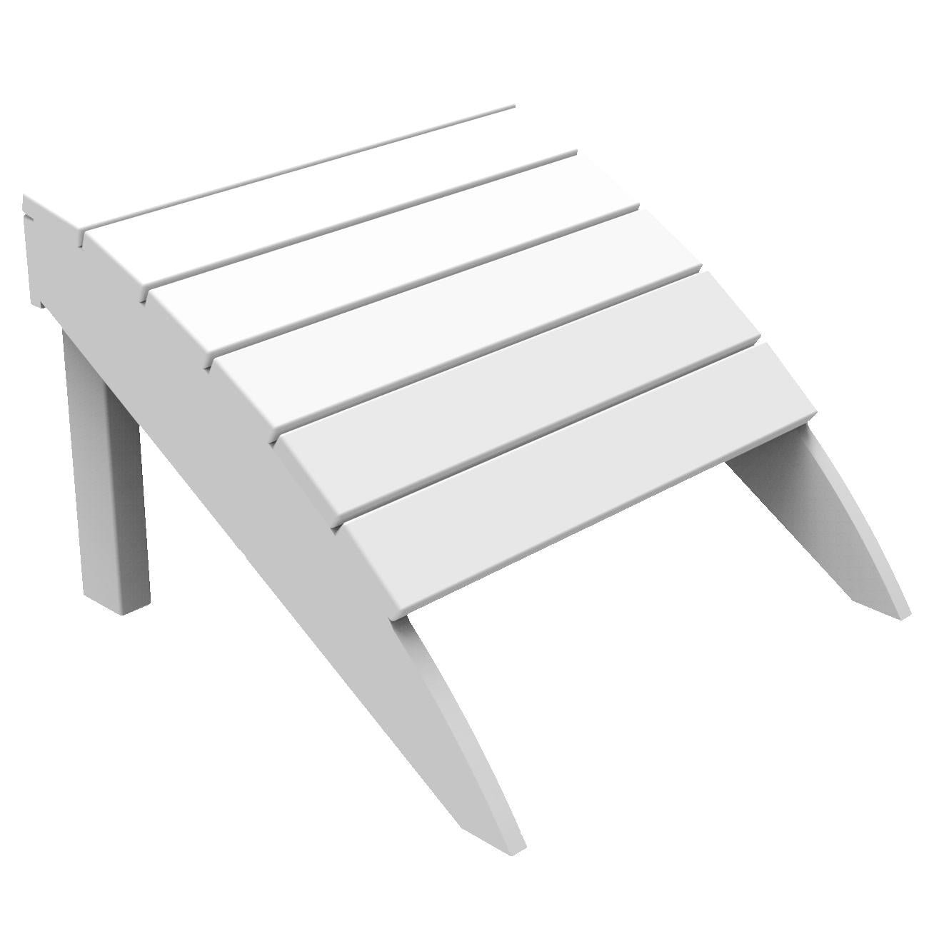 Seaside Casual Adirondack Footstool – Poly Outdoor Ottoman
