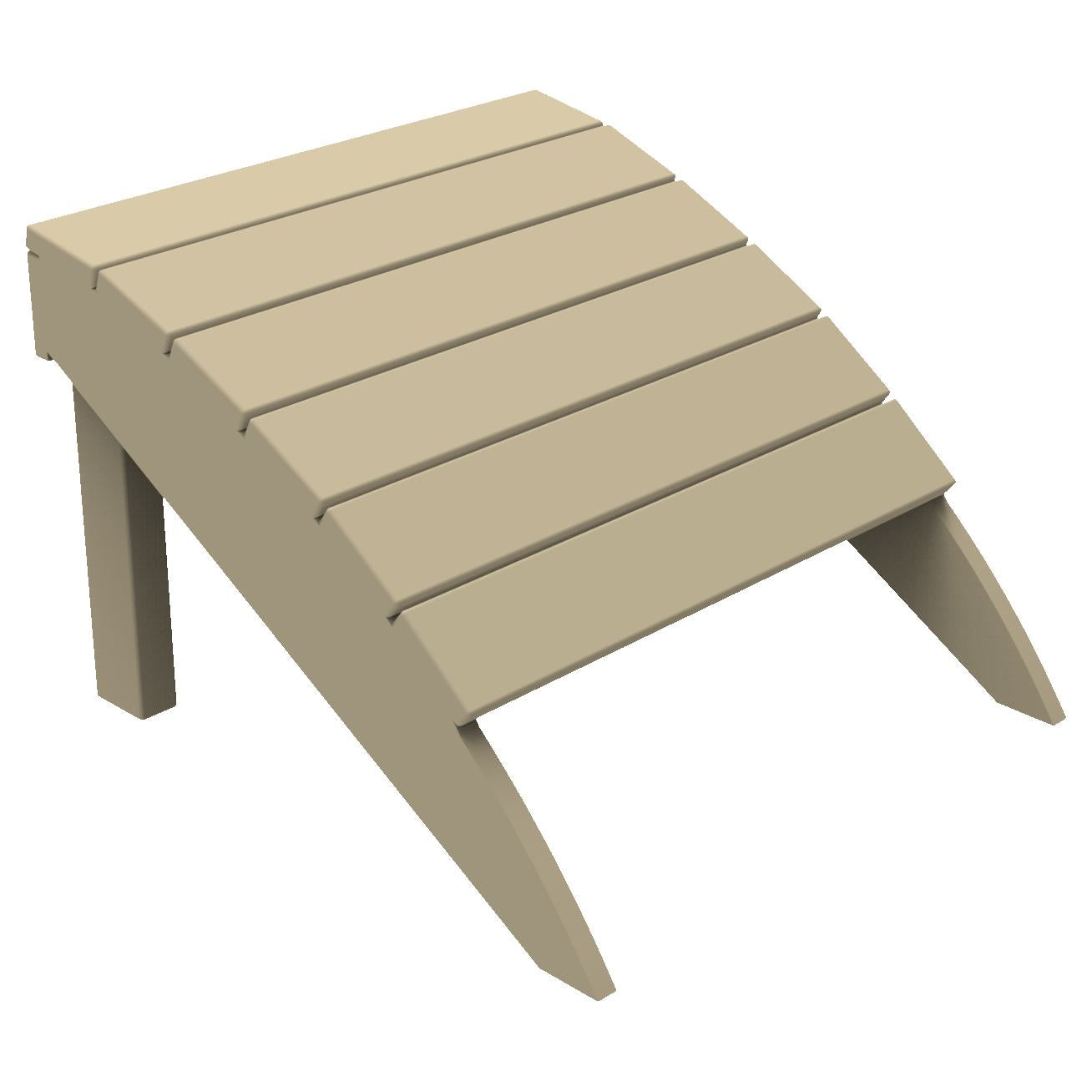 Seaside Casual Adirondack Footstool – Poly Outdoor Ottoman