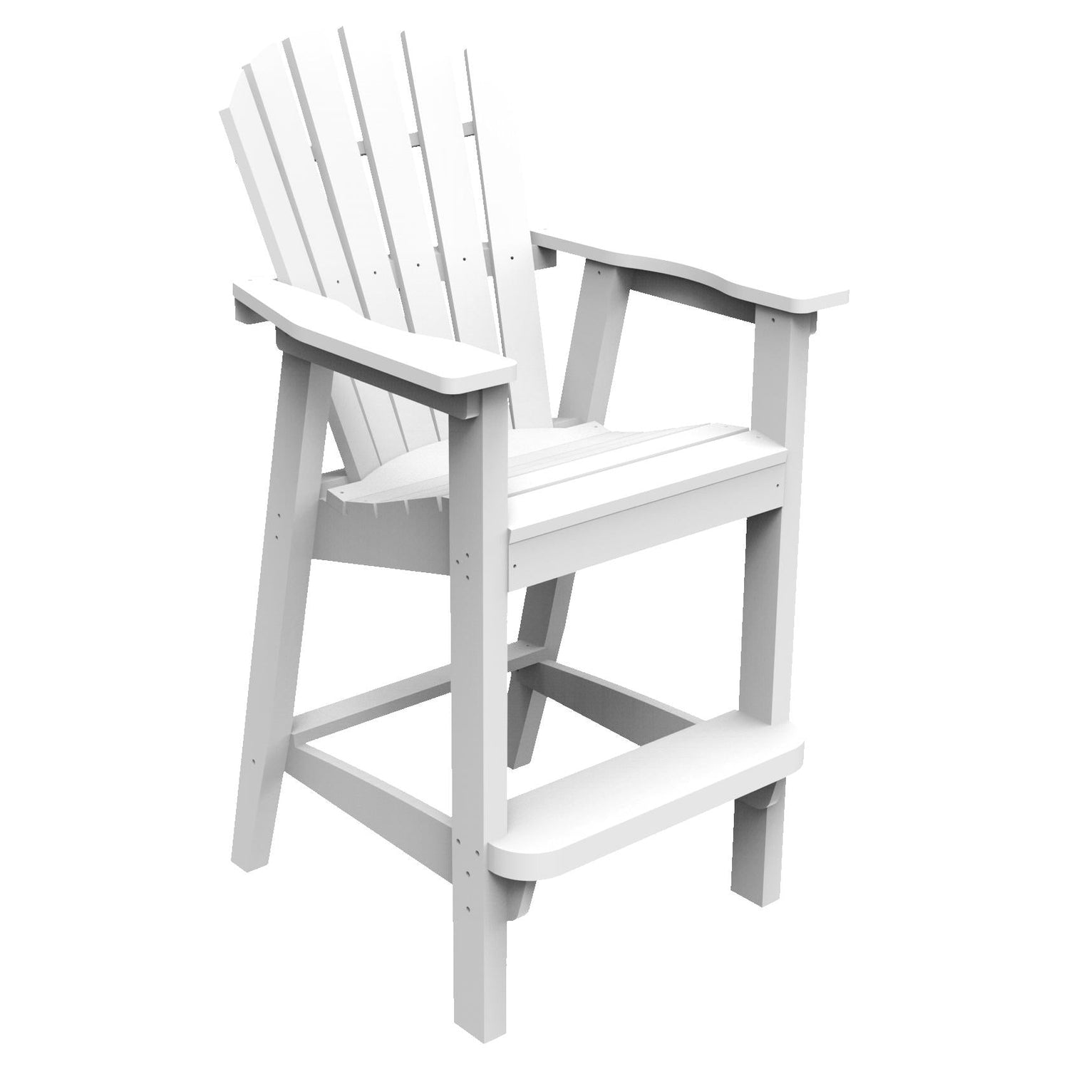 Seaside Casual Shellback Adirondack Bar Chair – Poly Outdoor Bar Stool