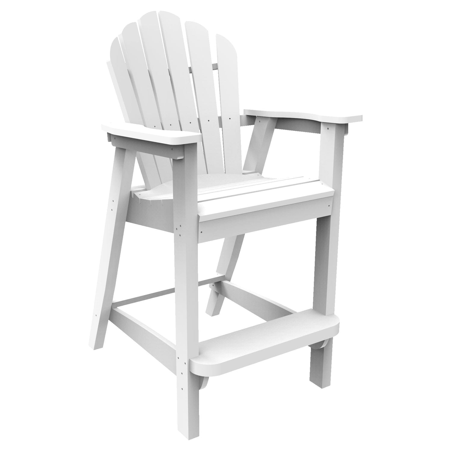 Seaside Casual Classic Adirondack Bar Chair – Poly Outdoor Bar Stool