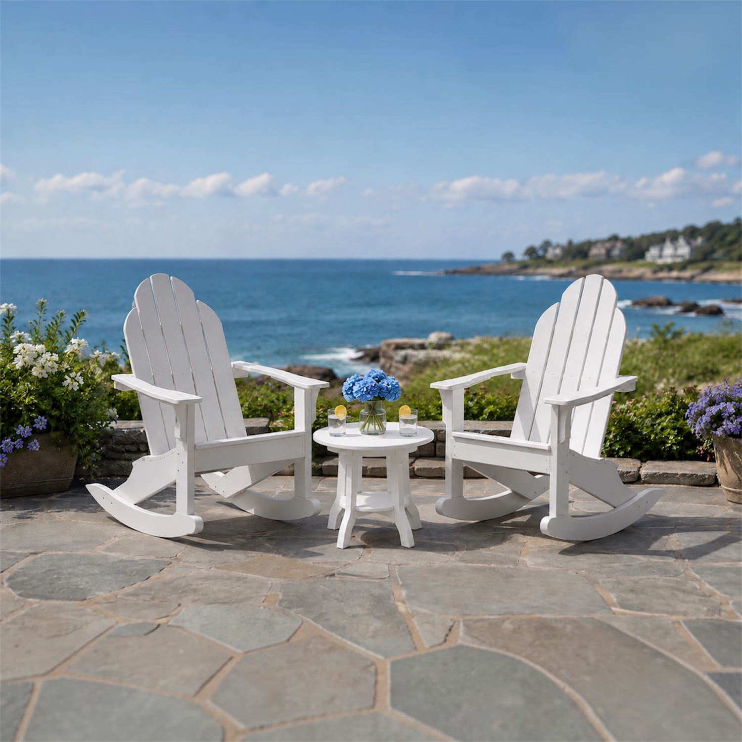 Seaside Casual CLASSIC Adirondack Rocker – All Weather Poly Outdoor Rocking Chair